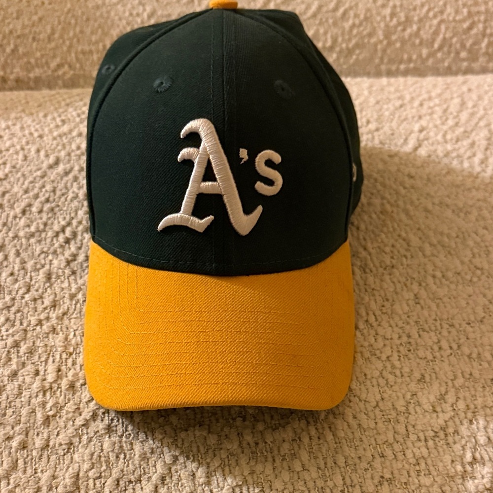 New Era Green and Yellow A's Cap